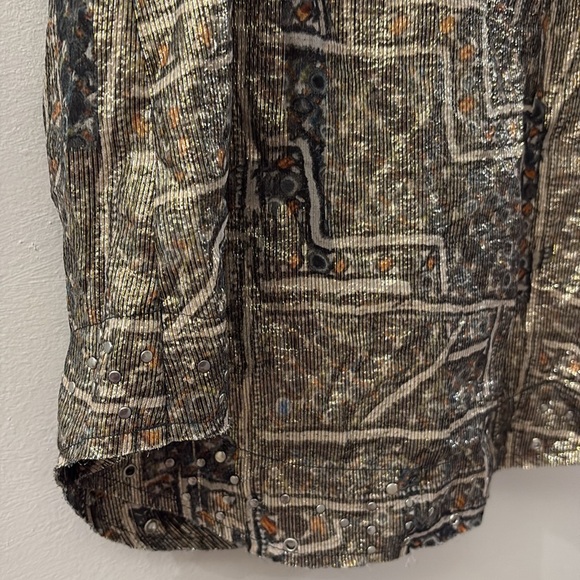 Isabel Marant pour H&M Silver and Gold racer back Tank Top - size 6 - NWT - Picture 6 of 9